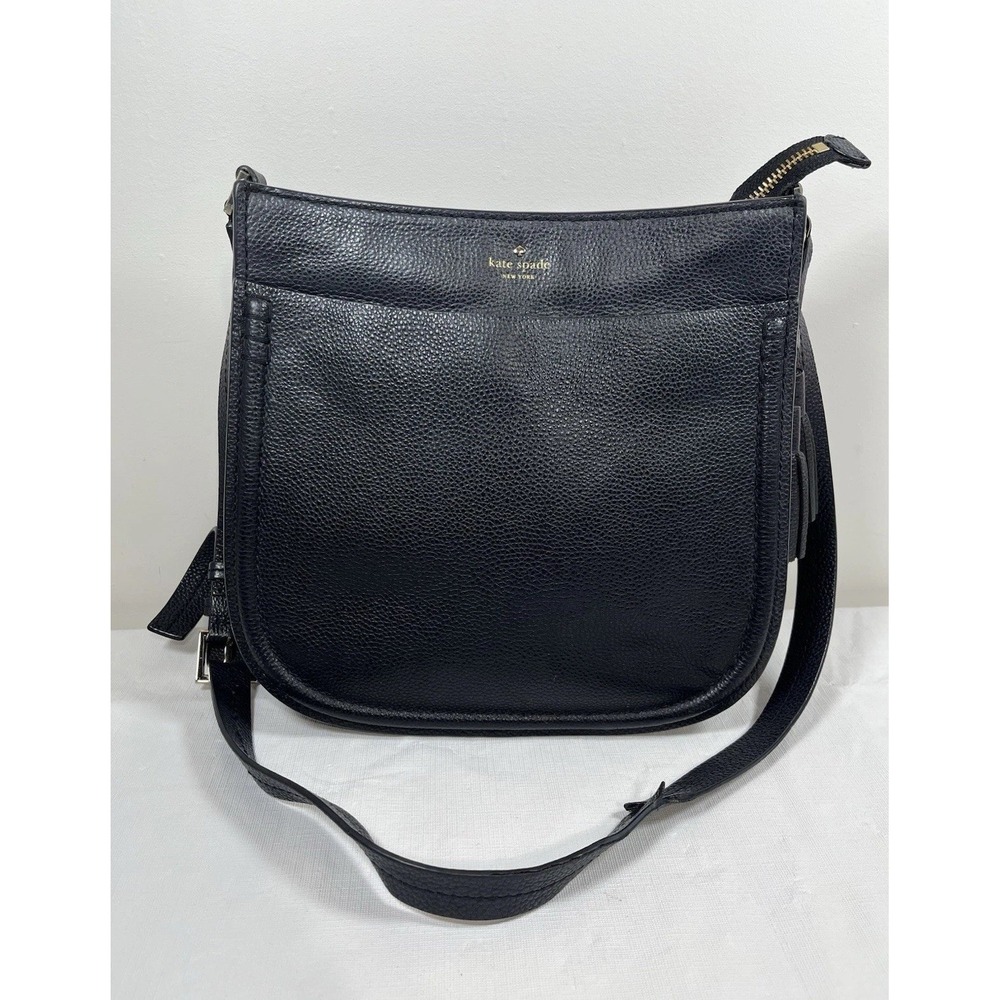 Kate Spade Orchard Street Hemsley Pebbled Leather Crossbody Black Purse Shoulder